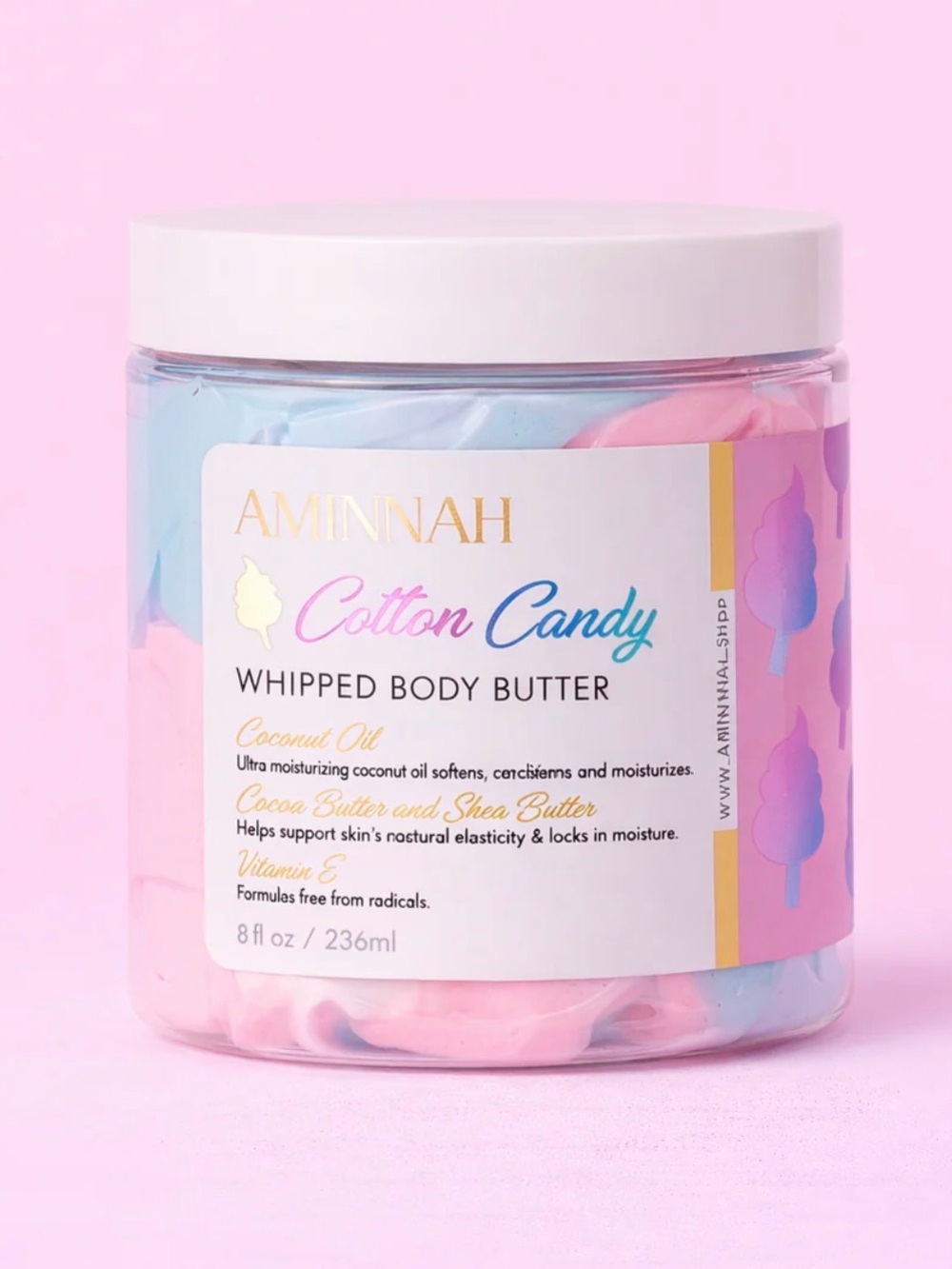 Aminnah Cotton Candy Whipped Body Butter — New